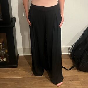 Black Wide-Leg Pants
